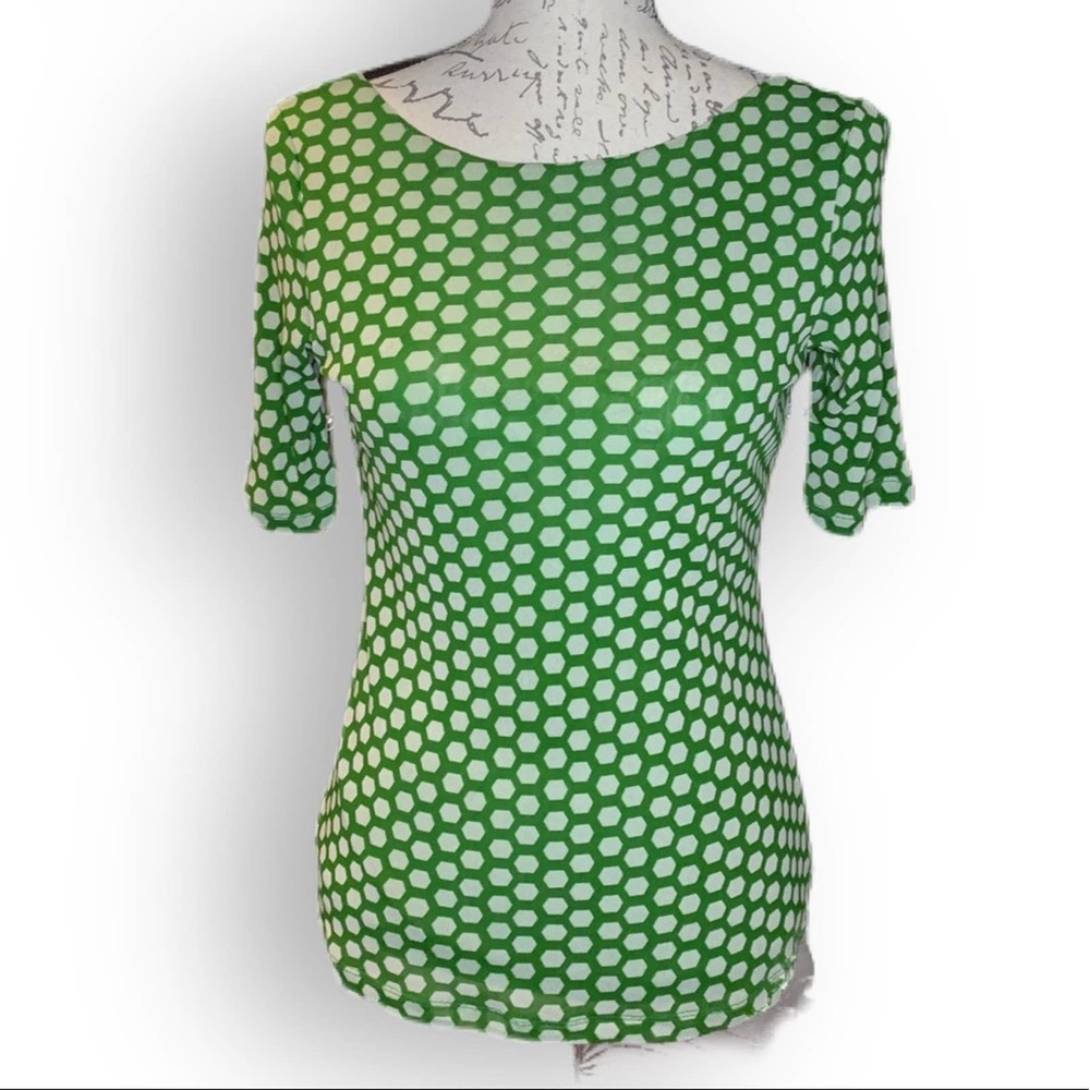 LIz Claiborne Vintage Polka dot nylon stretch top